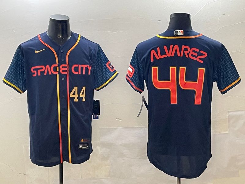 Men Houston Astros #44 Alvarez Blue City Edition Elite 2025 Nike MLB Jersey style 3->philadelphia phillies->MLB Jersey